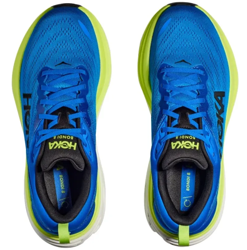Hoka One One Men's Bondi 8 Electric Cobalt/Lettuce-6