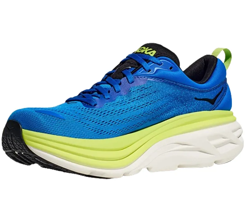 Hoka One One Men's Bondi 8 Electric Cobalt/Lettuce-3