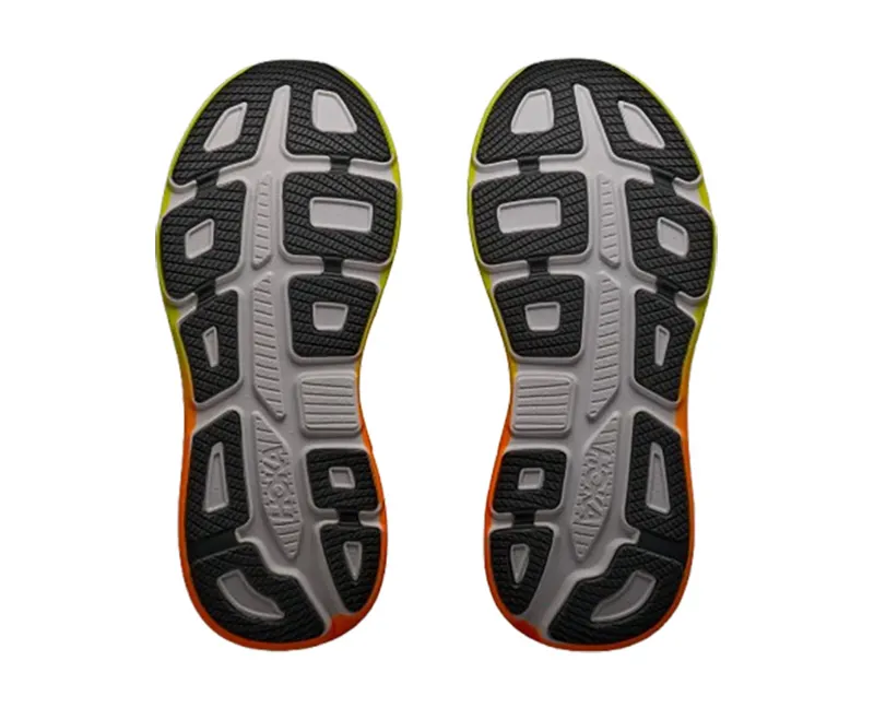 Hoka One One Men's Bondi 9 White/Neon Tangerine-7