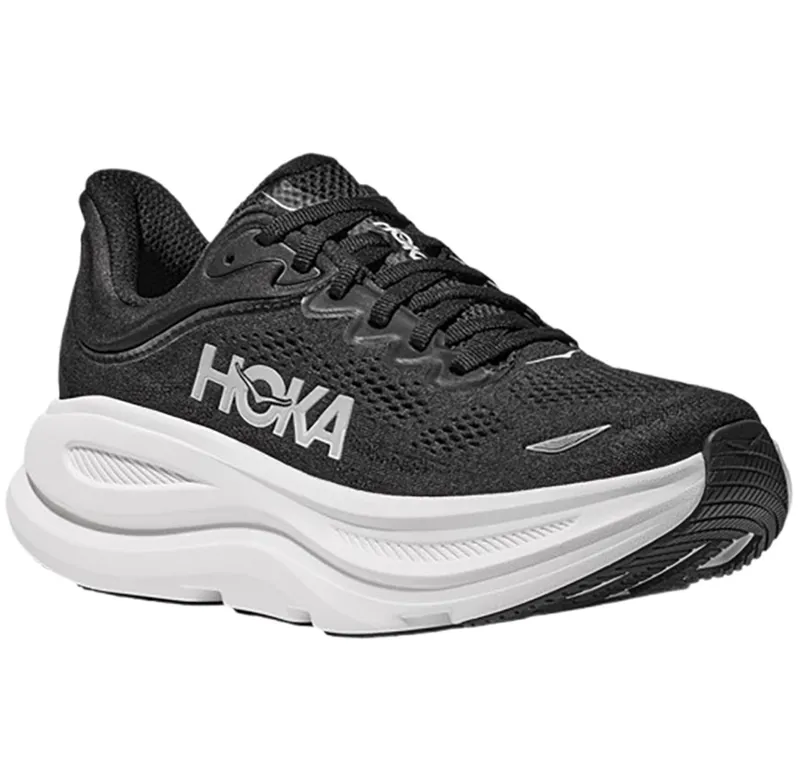 Hoka One One Men's Bondi 9 WIDE - Black/White-2