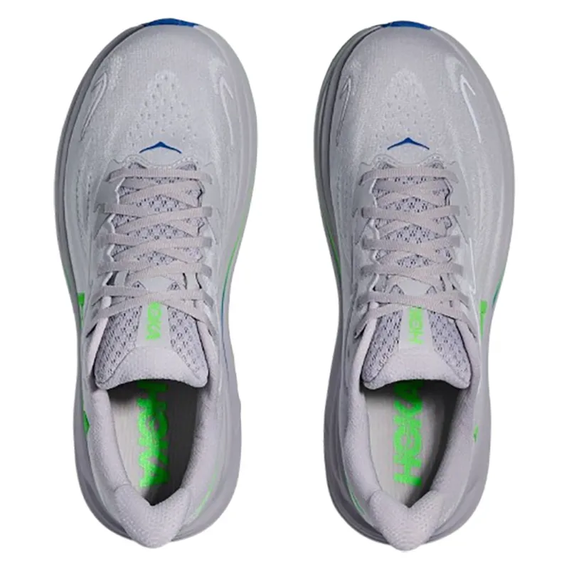 Hoka One One Men's Clifton 10 Ash Grey/Neon Green-6