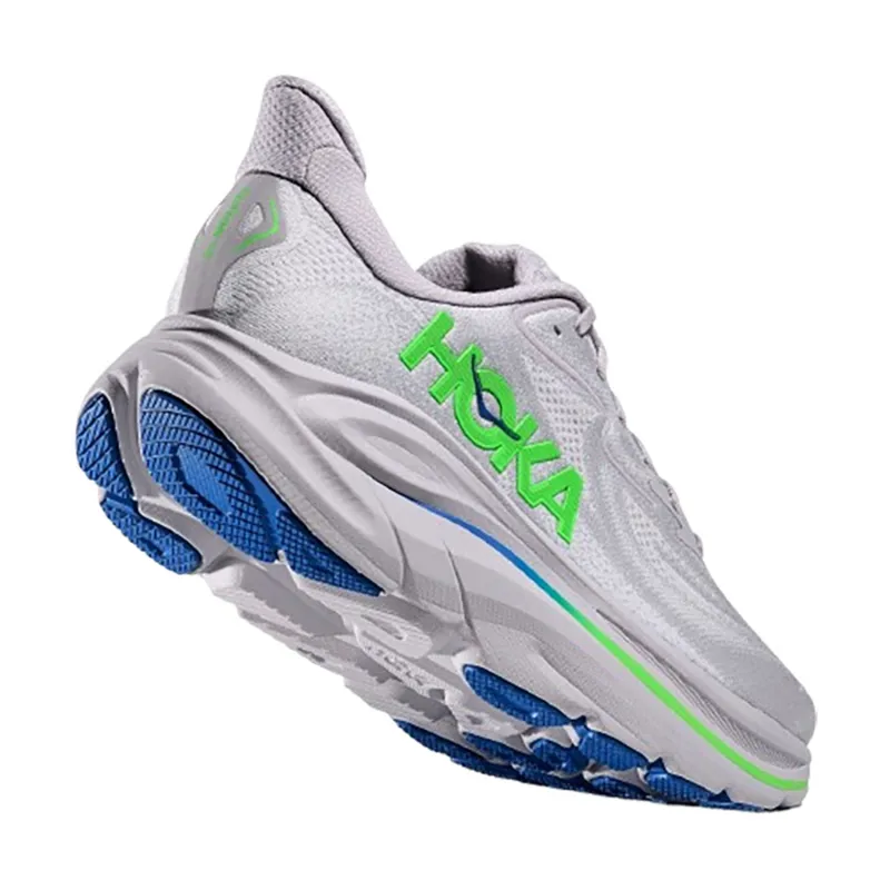 Hoka One One Men's Clifton 10 Ash Grey/Neon Green-4
