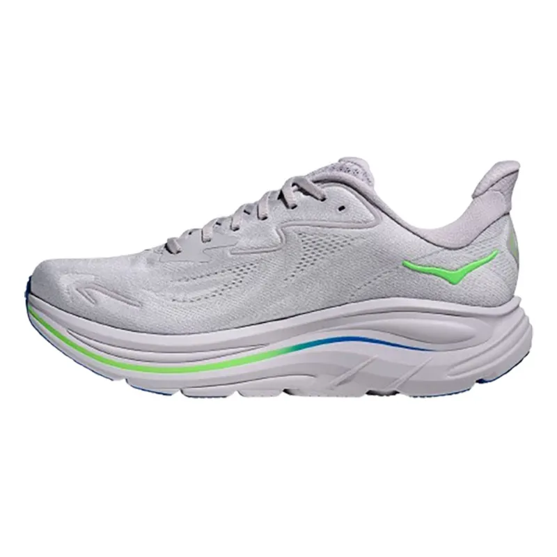 Hoka One One Men's Clifton 10 Ash Grey/Neon Green-1
