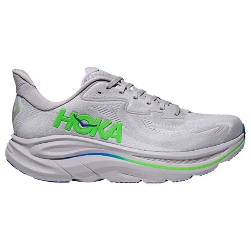 Hoka One One Men's Clifton 10 Ash Grey/Neon Green