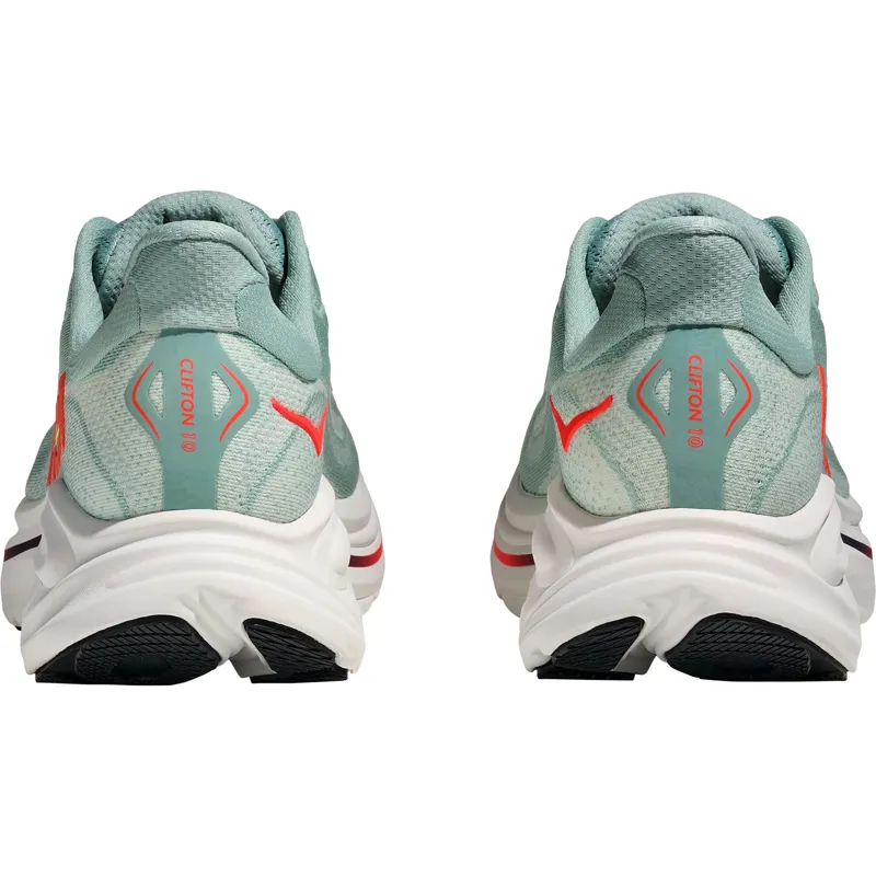 Hoka One One Men's Clifton 10 Sage/Neon Flame-5