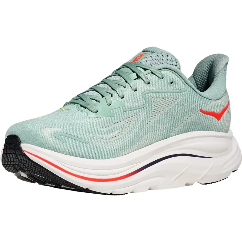 Hoka One One Men's Clifton 10 Sage/Neon Flame-3