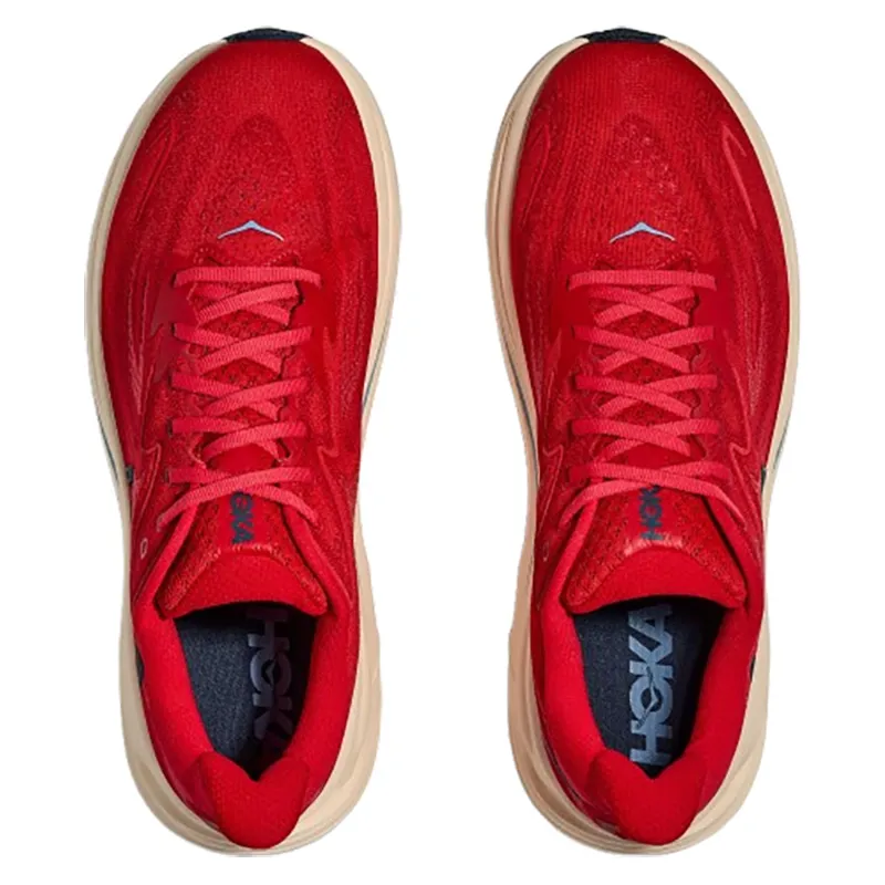 Hoka One One Men's Clifton 10 Vermillion/Varsity Navy-6