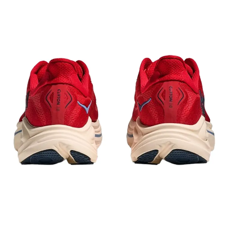 Hoka One One Men's Clifton 10 Vermillion/Varsity Navy-5