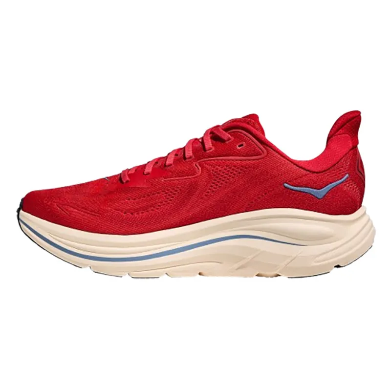 Hoka One One Men's Clifton 10 Vermillion/Varsity Navy-1