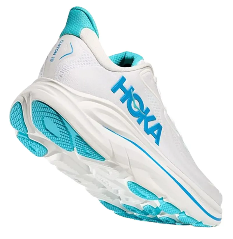 Hoka One One Men's Clifton 10 White/Skyward Blue-4