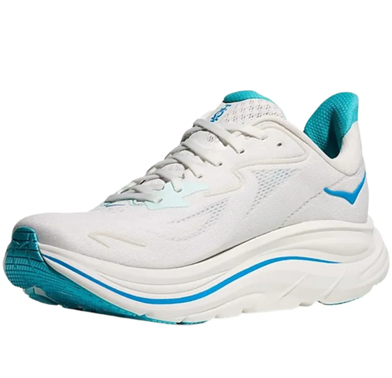 Hoka One One Men's Clifton 10 White/Skyward Blue-3