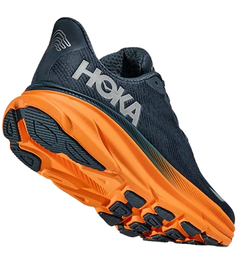 Hoka One One Men's Clifton 9 GTX Stormy Skies/Orange Zest-4