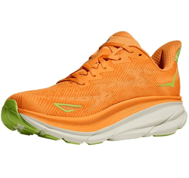 Hoka One One Men's Clifton 9 Solar Flare/Lettuce-3
