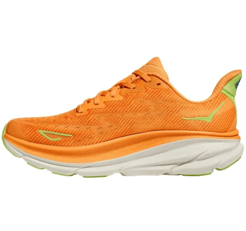 Hoka One One Men's Clifton 9 Solar Flare/Lettuce-1