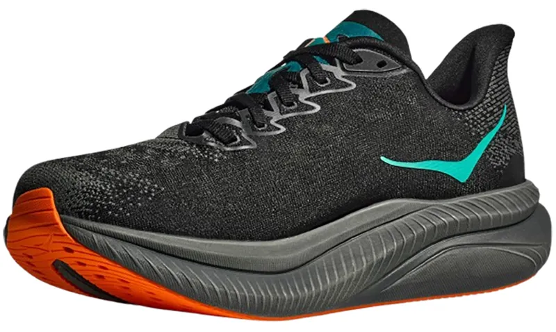 Hoka One One Men's Mach 6 Black/Electric Tangerine-3