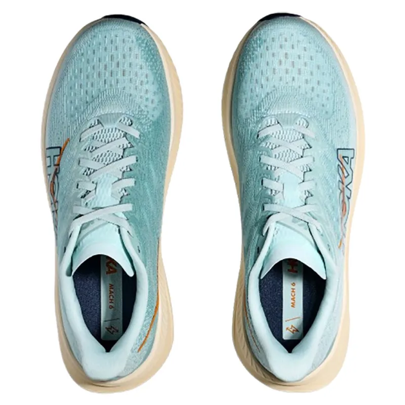 Hoka One One Men's Mach 6 Clear Sea/Sea Water-6