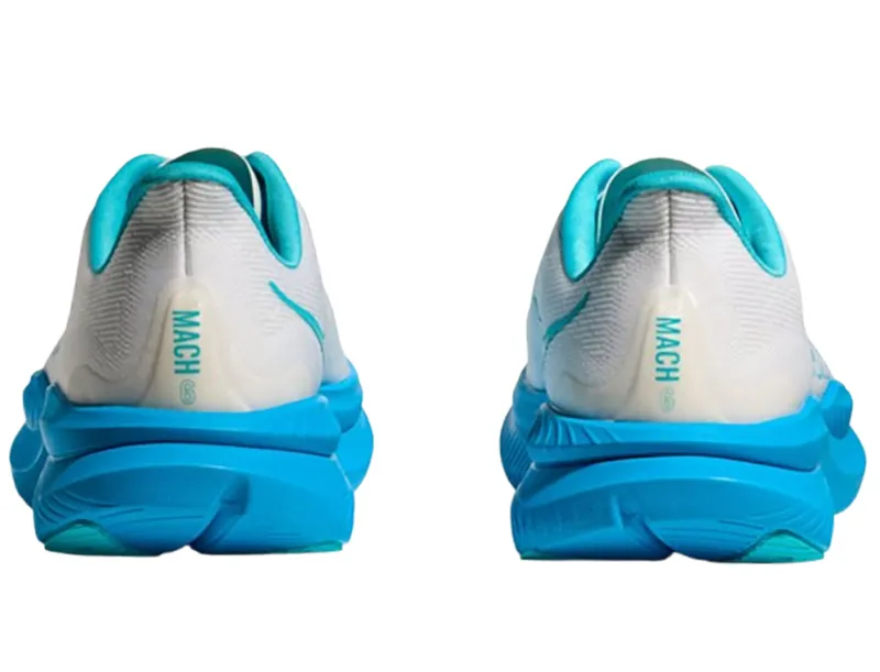 Hoka One One Men's Mach 6 White/Skyward Blue-5