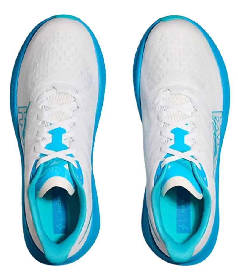 Hoka One One Men's Mach 6 White/Skyward Blue-6