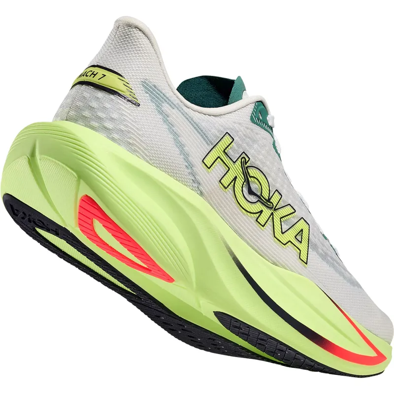 Hoka One One Men's Mach 7 Frost/Neon Yuzu-4