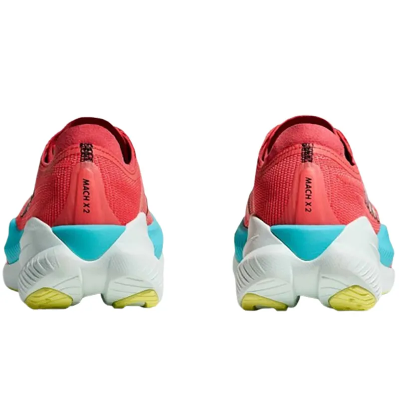 Hoka One One Men's Mach X2 Grapefruit/Electric Coral-5