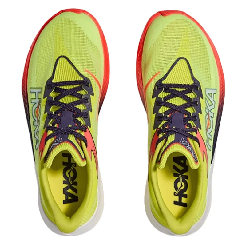 Hoka One One Rocket X 3 Neon Yuzu/Squid Ink-6