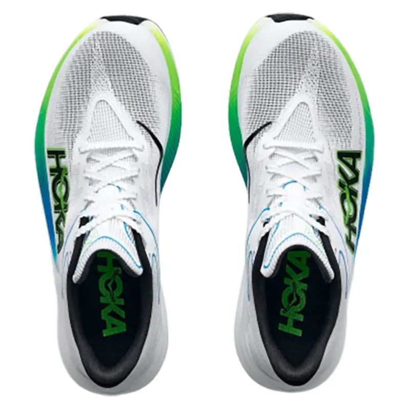 Hoka One One Unisex Rocket X 3 Frost/Electric Lime-6