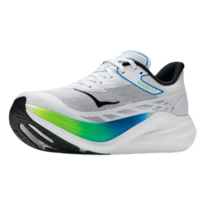 Hoka One One Unisex Rocket X 3 Frost/Electric Lime-3
