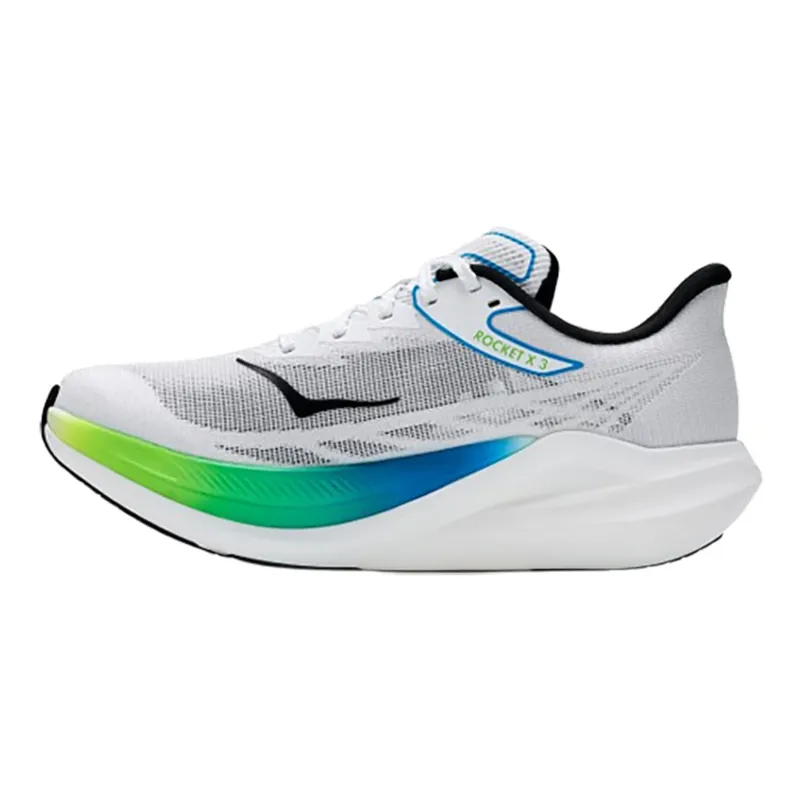 Hoka One One Unisex Rocket X 3 Frost/Electric Lime-1