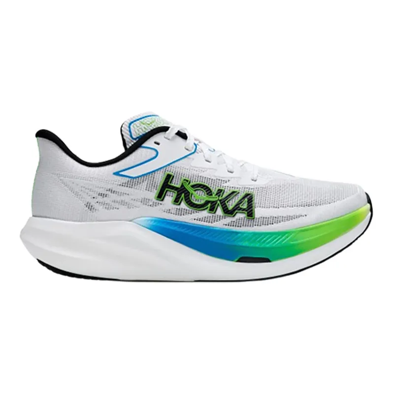 Hoka One One Unisex Rocket X 3 Frost/Electric Lime