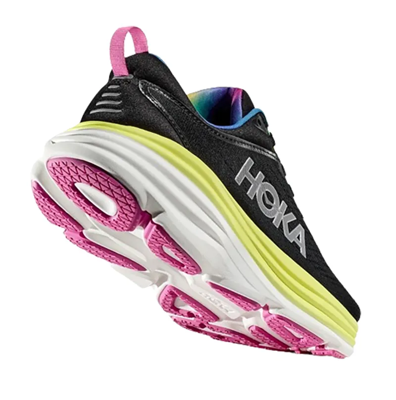 Hoka One One Women's Bondi 8 Black/Citrus Glow-4