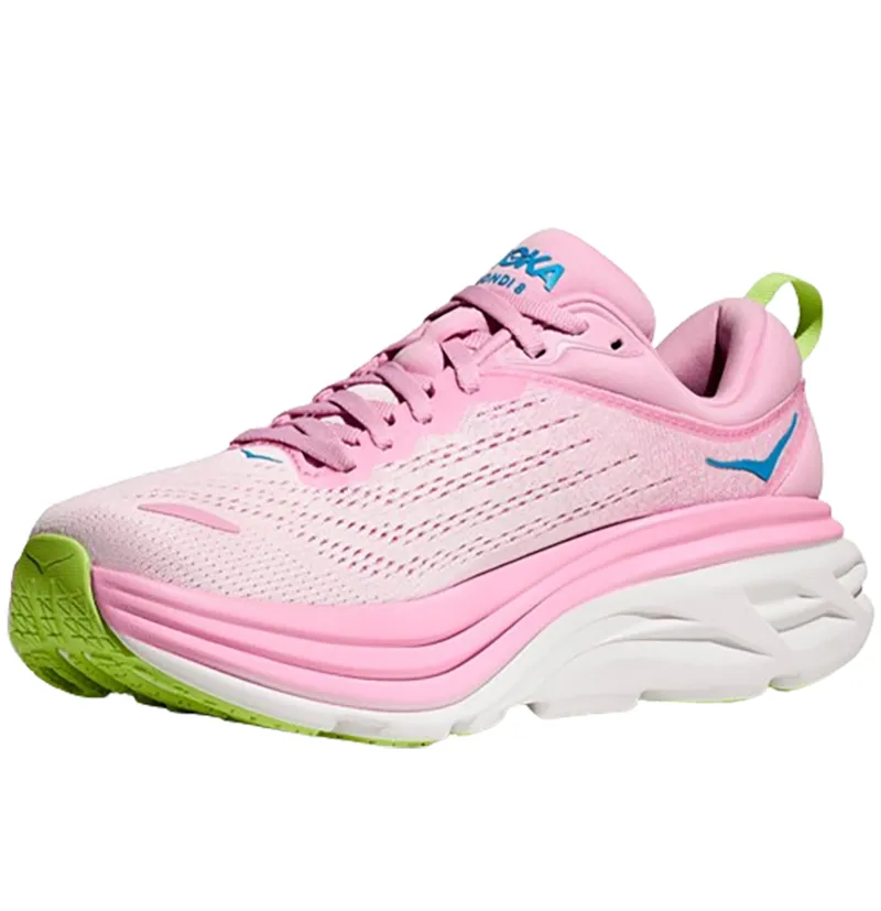 Hoka One One Women's Bondi 8 WIDE Pink Twilight/Waterpark-3