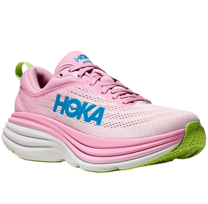Hoka One One Women's Bondi 8 WIDE Pink Twilight/Waterpark-2