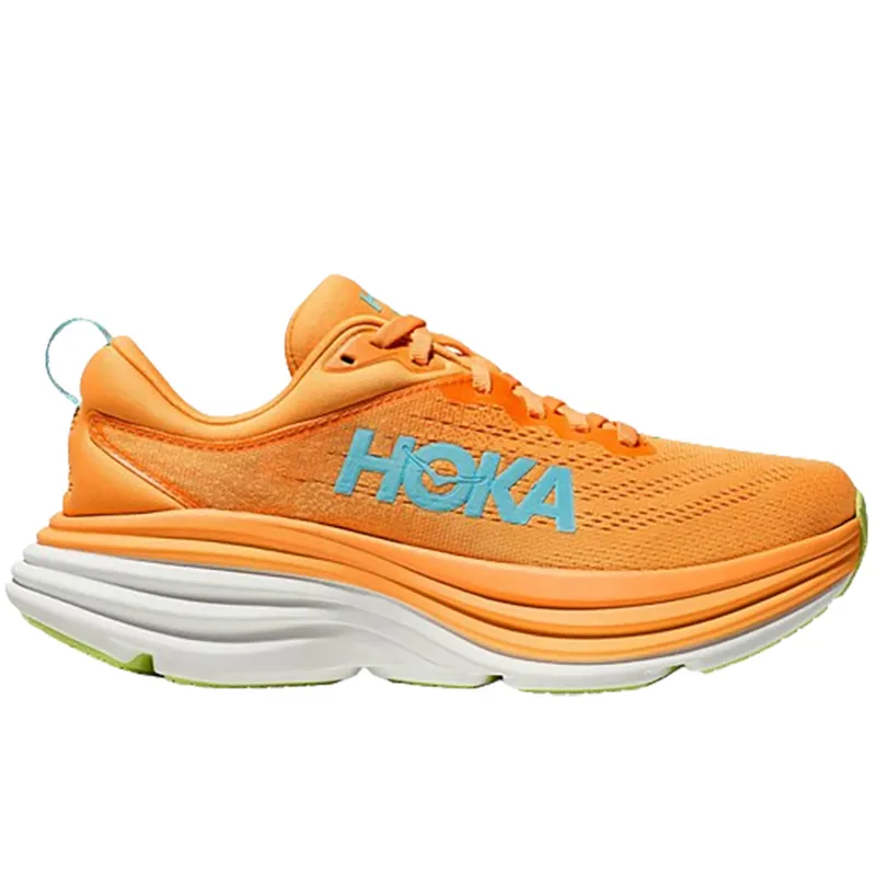 Hoka One One Women s Bondi 8 Running Shoes WIDE Solar Flare Lettuce