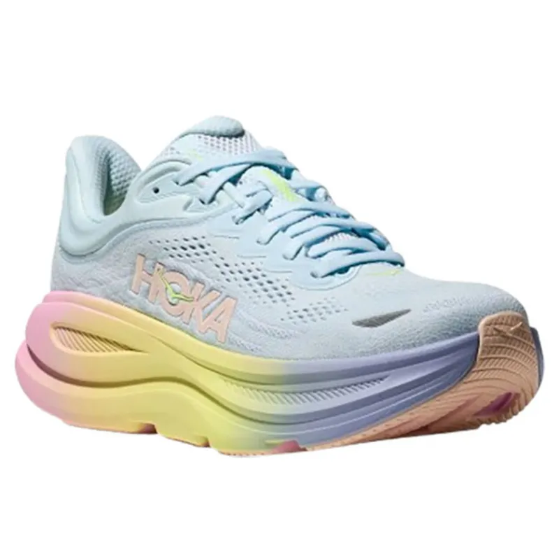 Hoka One One Women's Bondi 9 Glimmering Blue/Overcast-2