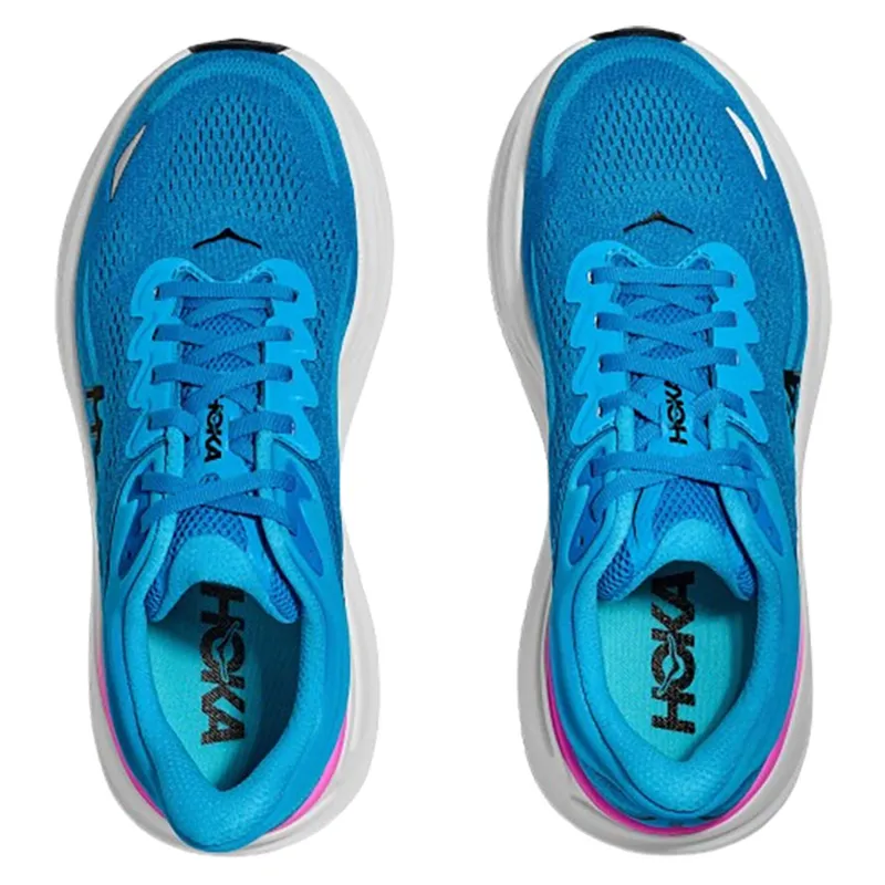 Hoka One One Women's Bondi 9 Skyward Blue/Neon Fuchsia-6
