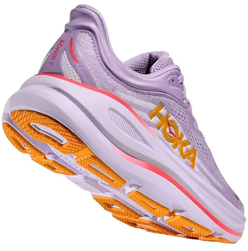 Hoka One One Women's Bondi 9 WIDE - Aster Flower/Starlight Glow-4