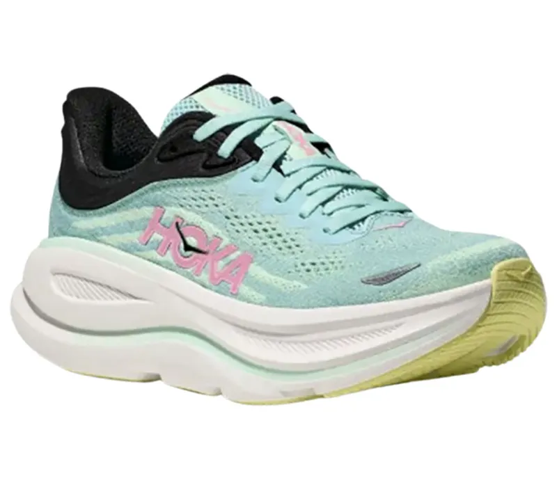 Hoka One One Women's Bondi 9 Wide Blue Spark/Mint Fluorite-2