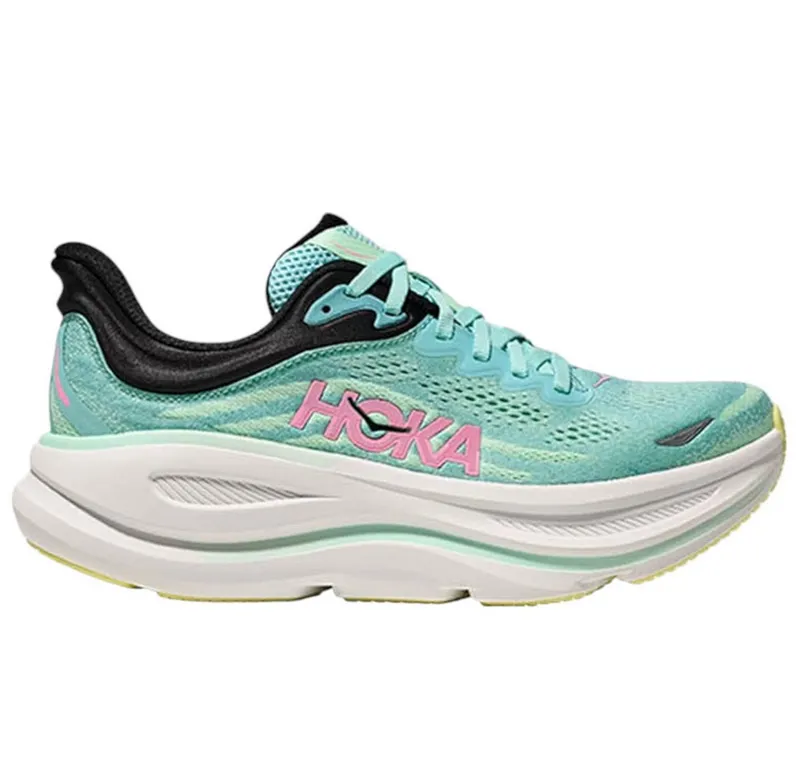 Hoka One One Women's Bondi 9 Wide Blue Spark/Mint Fluorite