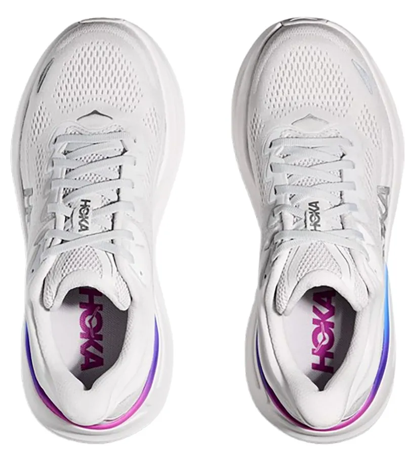 Hoka One One Women's Bondi 9 Wide Cosmic Grey/White-6