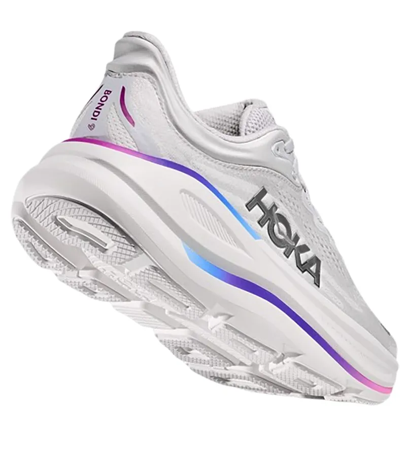Hoka One One Women's Bondi 9 Wide Cosmic Grey/White-4