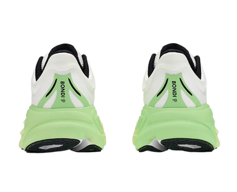 Hoka One One Women's Bondi 9 Wide White/Tart Apple-5