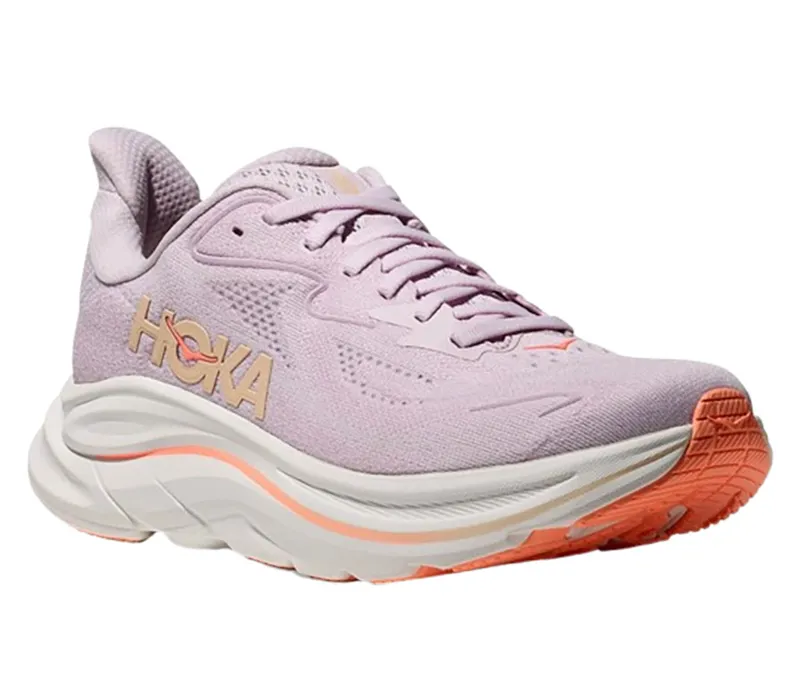Hoka One One Women's Clifton 10 Lilac Cream/Tangerine-2