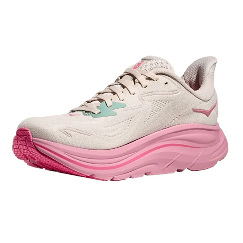 Hoka One One Women's Clifton 10 WIDE - Rose Cream/Dried Rose-3