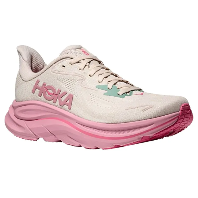 Hoka One One Women's Clifton 10 WIDE - Rose Cream/Dried Rose-2