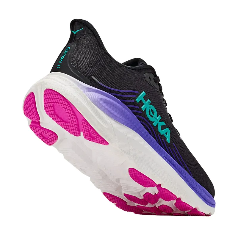 Hoka One One Women's Clifton 11 Black/Neon Nebula-4