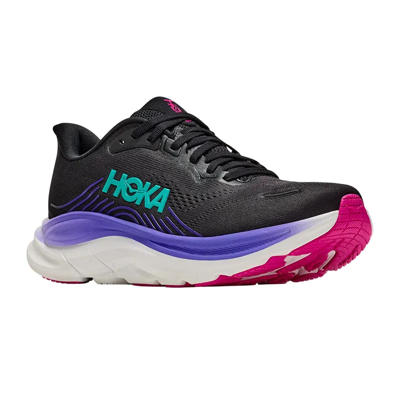 Hoka One One Women's Clifton 11 Black/Neon Nebula-2