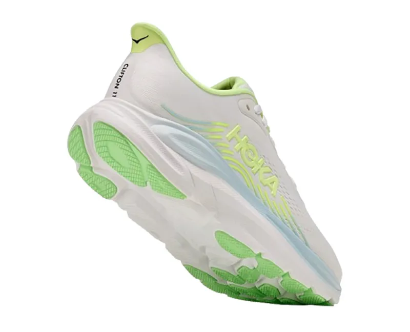 Hoka One One Women's Clifton 11 Frost/Neon Yuzu-4