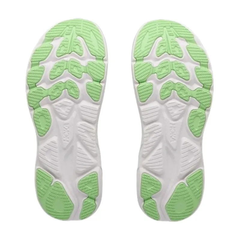 Hoka One One Women's Clifton 11 Wide Frost/Neon Yuzu-7