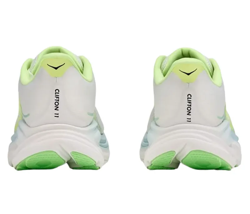 Hoka One One Women's Clifton 11 Wide Frost/Neon Yuzu-5