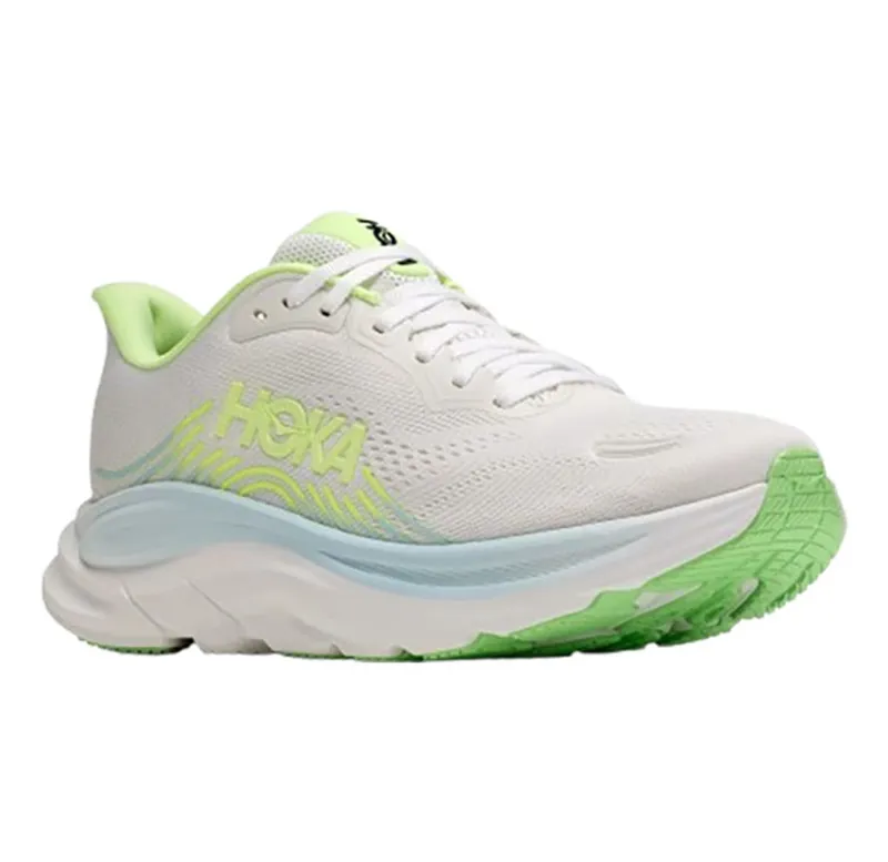 Hoka One One Women's Clifton 11 Wide Frost/Neon Yuzu-2